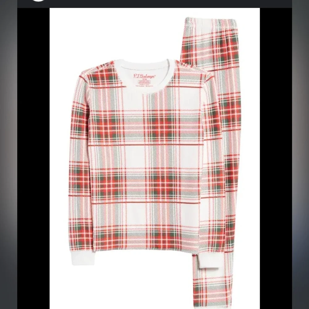 NWT PJ Salvage Girls Plaid Two Piece‎ Fitted Pajamas Holiday Cozy Soft Comfy